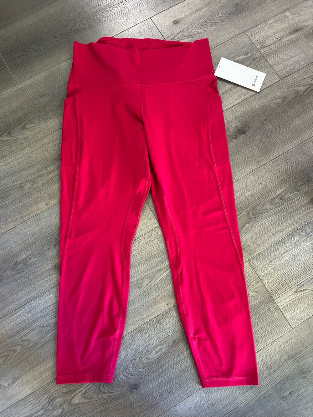 lululemon athletica Leggings in Bright Pink with pockets 25”